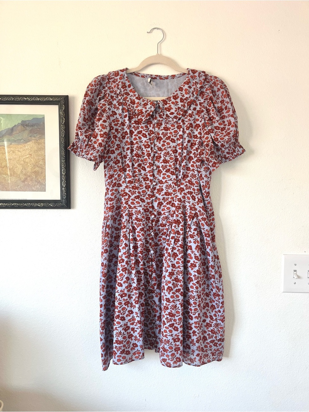 Madewell Puff Sleeve Collared Dress sz 4